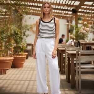 ESCADA SPORT KNIT BLACK GREEN PURPLE STRIPED SLEEVELESS SPRING TANK TOP SZ XL